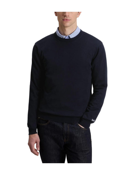 Pullover Woolrich LOGO COTTON CREWNECK Uomo - Blu