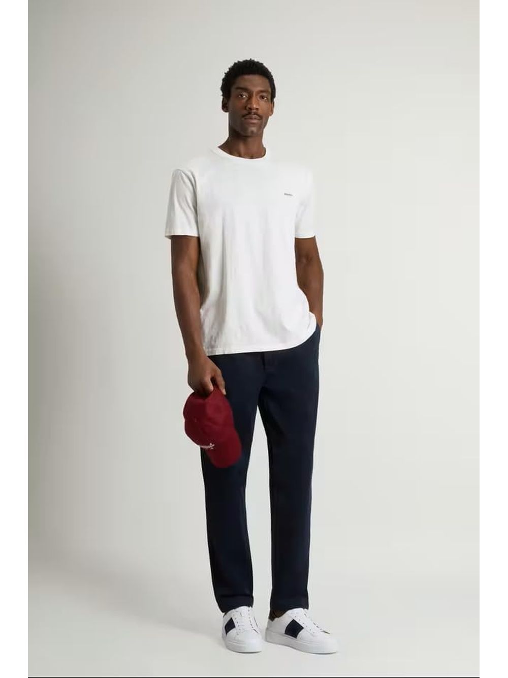 T-shirt Woolrich SLUB LOGO Uomo - Bianco