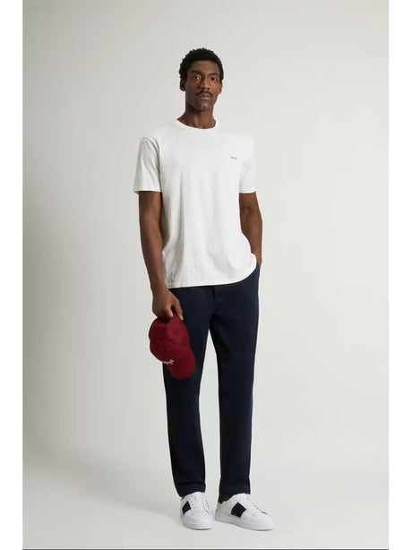 T-shirt Woolrich SLUB LOGO Uomo - Bianco