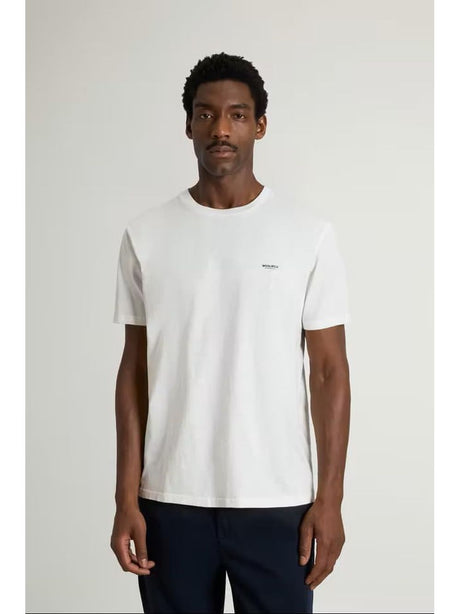 T-shirt Woolrich SLUB LOGO Uomo - Bianco
