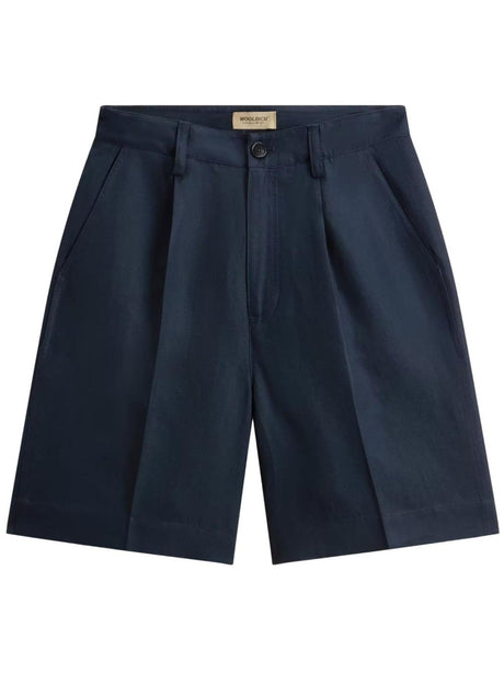 Shorts Woolrich LYOCELL LINEN Donna - Blu
