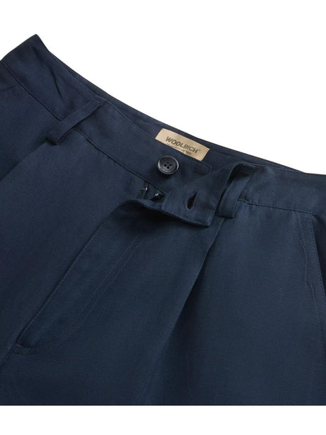 Shorts Woolrich LYOCELL LINEN Donna - Blu