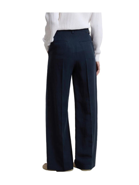 Pantalone Woolrich LYOCELL LINEN Donna - Blu