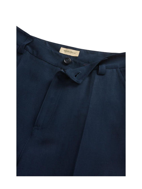 Pantalone Woolrich LYOCELL LINEN Donna - Blu
