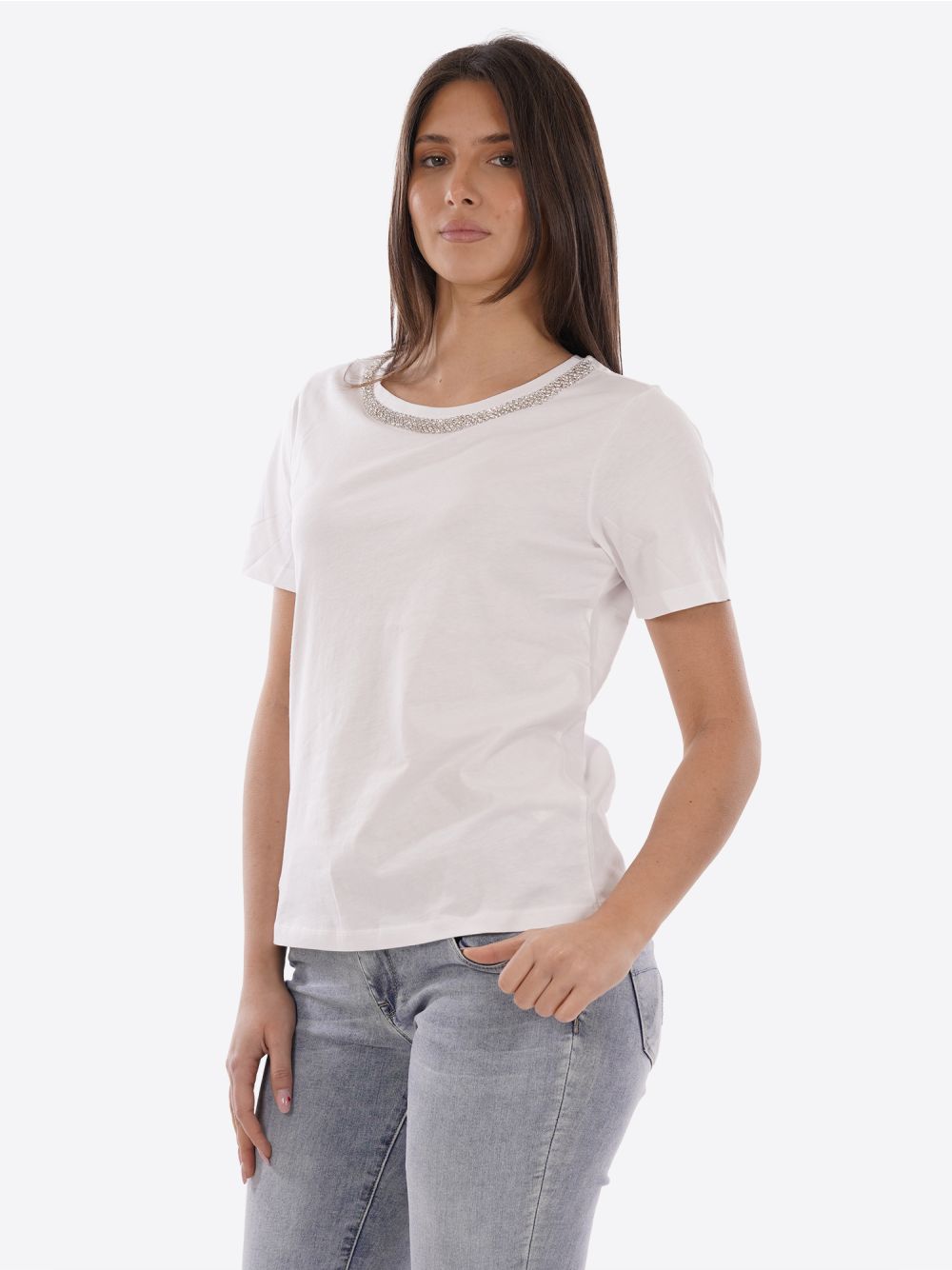 T-shirt Yes Zee Donna - Bianco