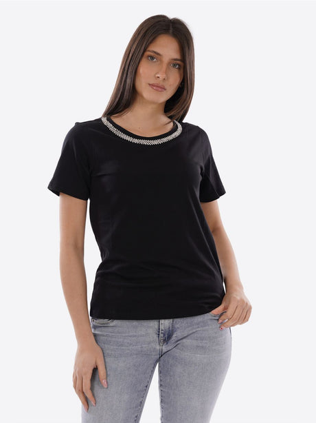 T-shirt Yes Zee Donna - Nero