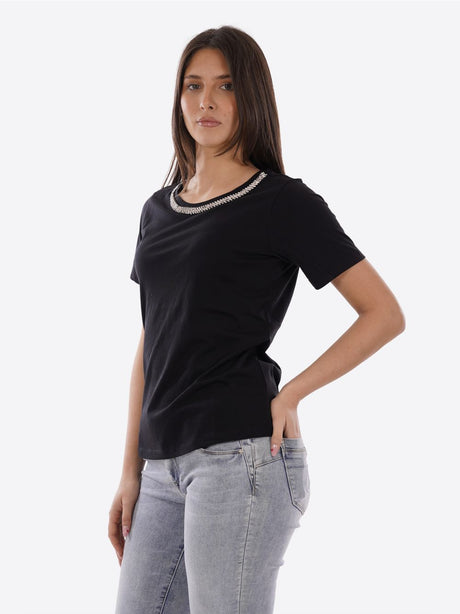 T-shirt Yes Zee Donna - Nero