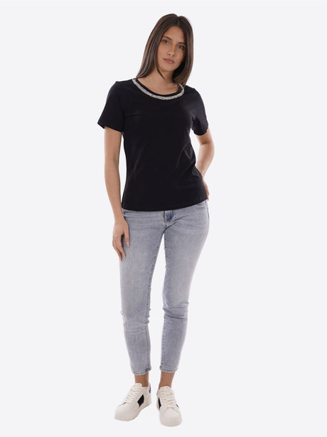 T-shirt Yes Zee Donna - Nero