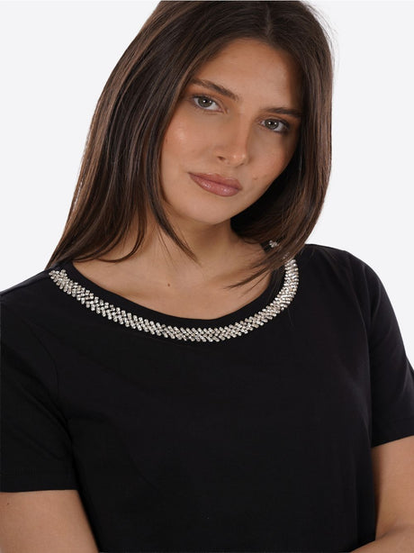 T-shirt Yes Zee Donna - Nero