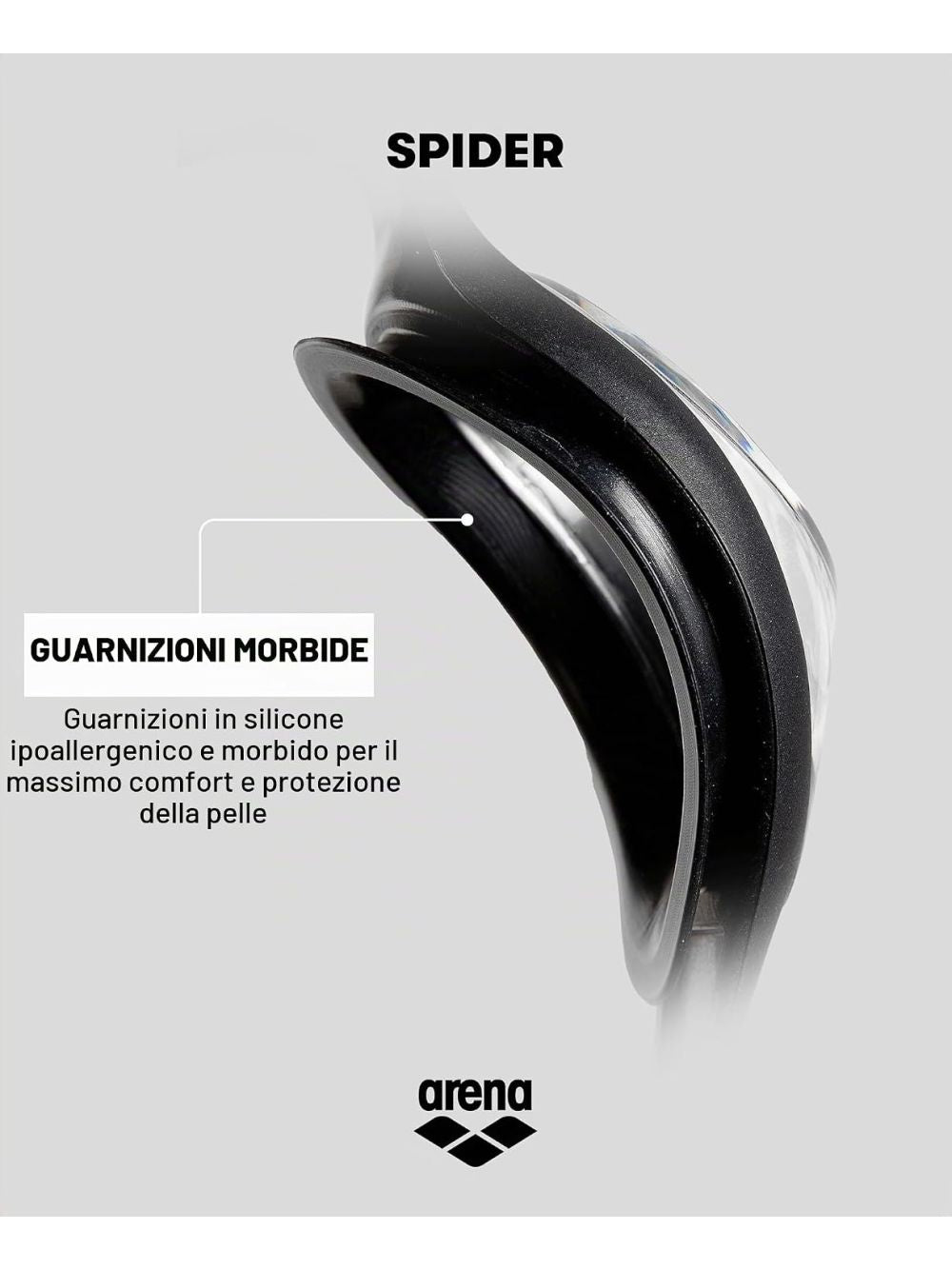 Occhiali - Occhialini Arena SPIDER Unisex - Nero