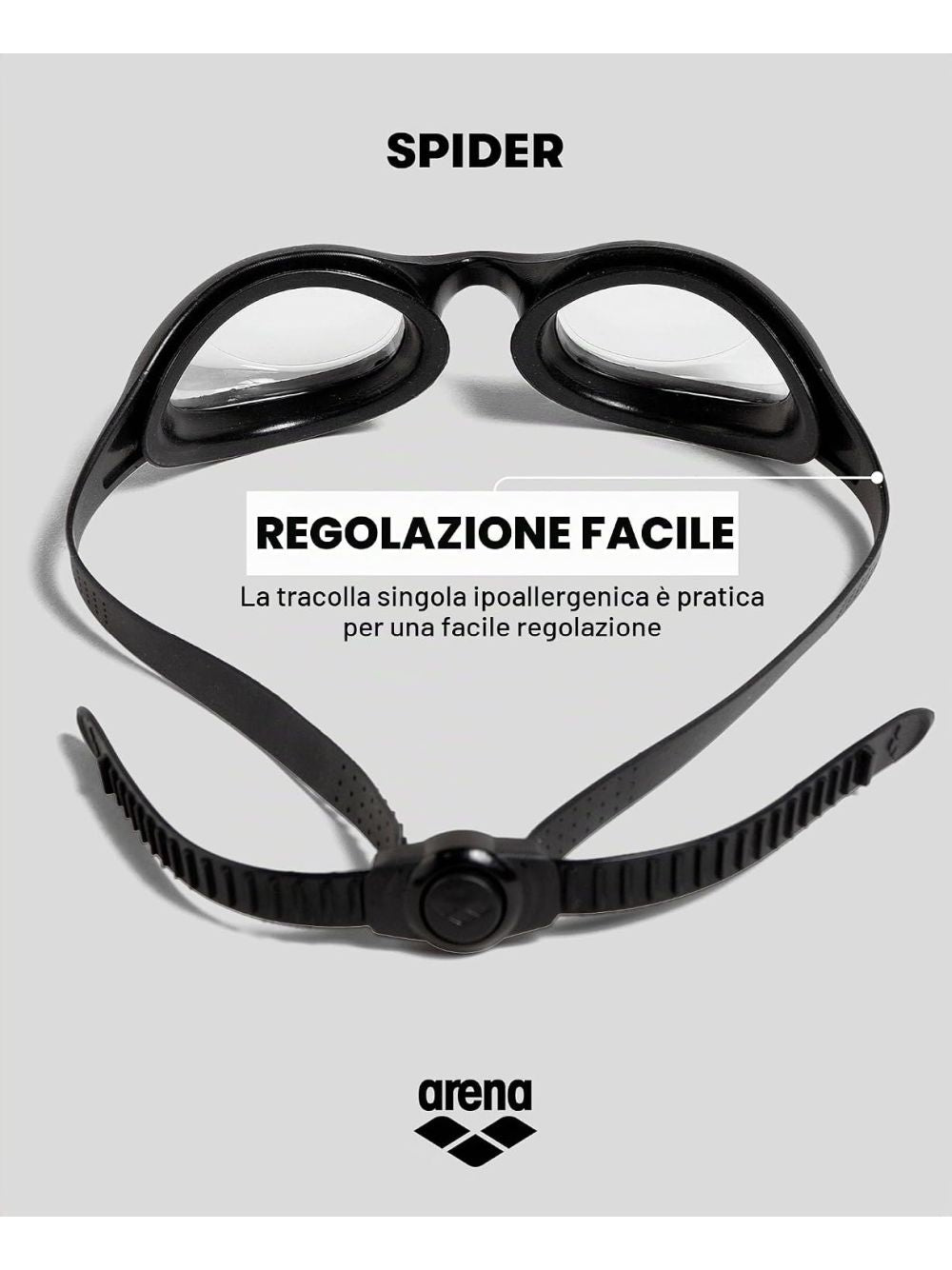 Occhiali - Occhialini Arena SPIDER Unisex - Nero