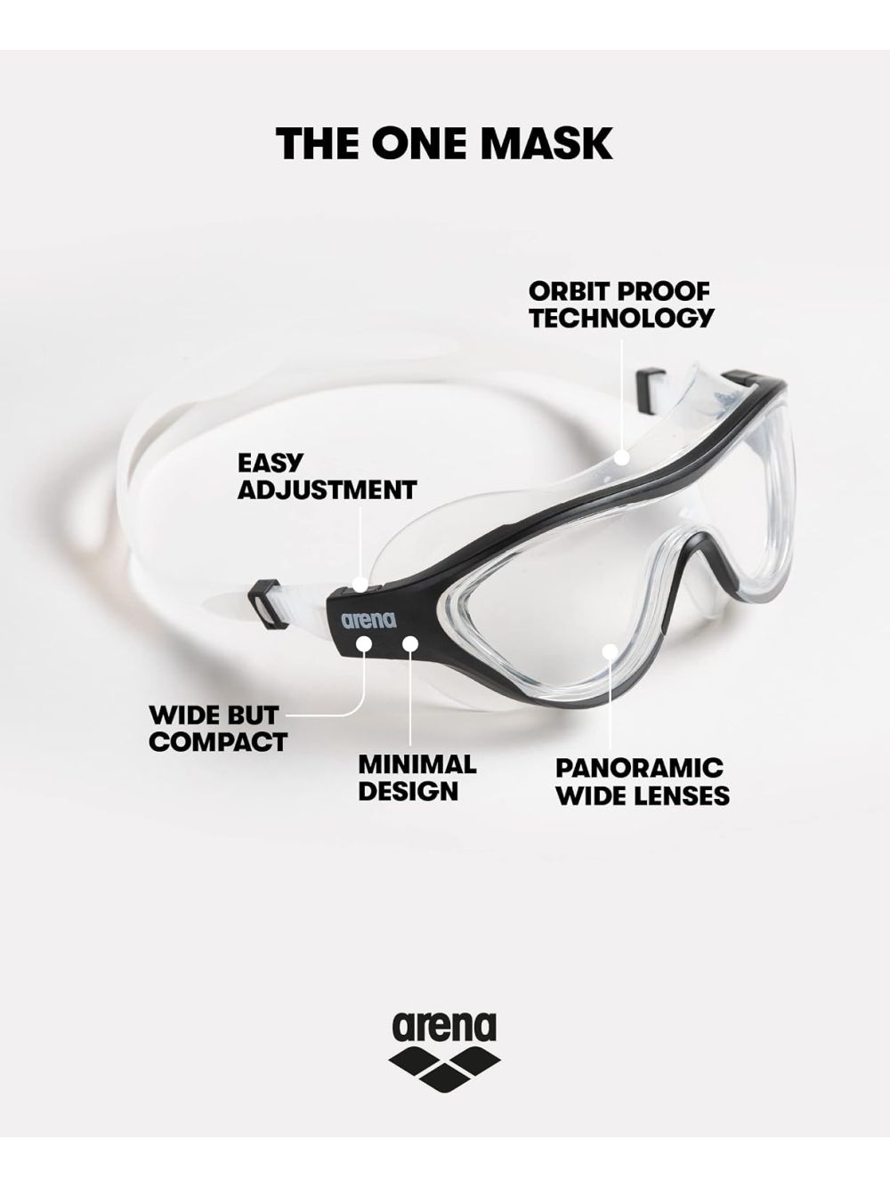 Occhiali - Occhialini Arena THE ONE MASK Unisex - Nero