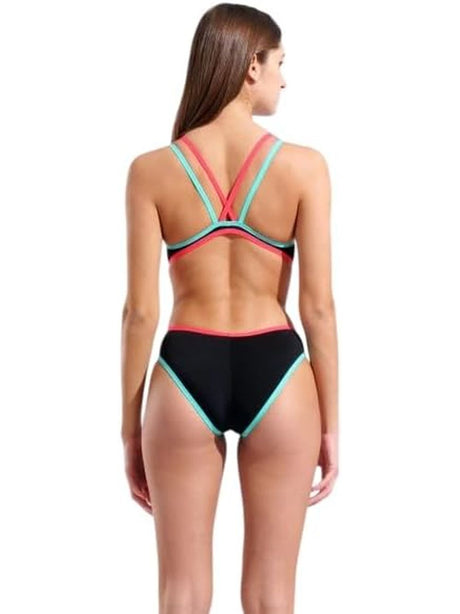 Costume Sportivo Arena ONE DOUBLE CROSS BACK ONE PIECE Donna - Nero