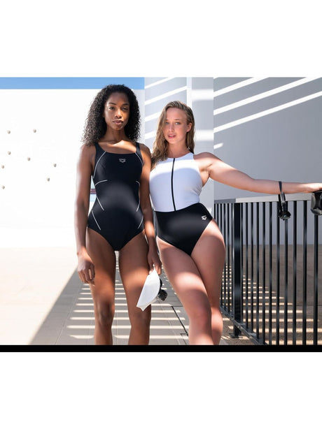 Costume Sportivo Arena W JEWEL ONE PIECE R Donna - Bianco e Nero