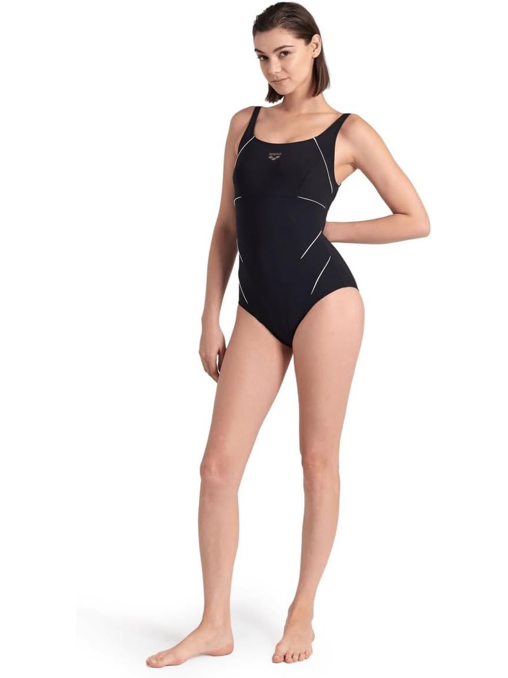 Costume Sportivo Arena W JEWEL ONE PIECE R Donna - Bianco e Nero