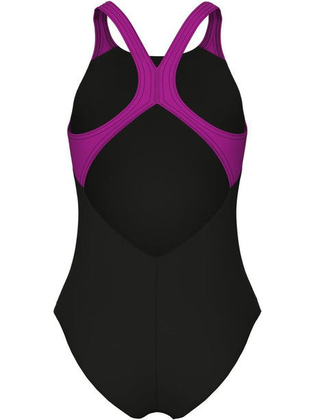 Costume Sportivo Arena PINWHEEL SWIMSUIT V BACK Bambina - Nero