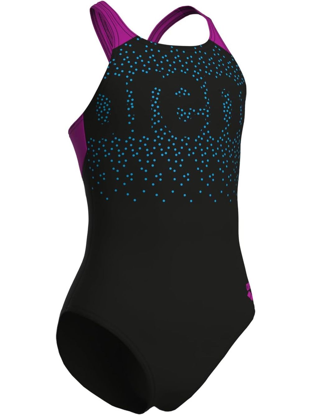 Costume Sportivo Arena PAINTERLY SWIMSUIT V BACK Bambina - Nero