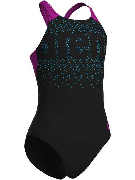 Costume Sportivo Arena PAINTERLY SWIMSUIT V BACK Bambina - Nero