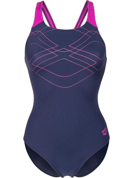 Costume Sportivo Arena GRAPHIC SWIMSUIT SWIM PRO BACK Donna - Navy