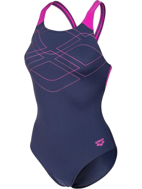 Costume Sportivo Arena GRAPHIC SWIMSUIT SWIM PRO BACK Donna - Navy