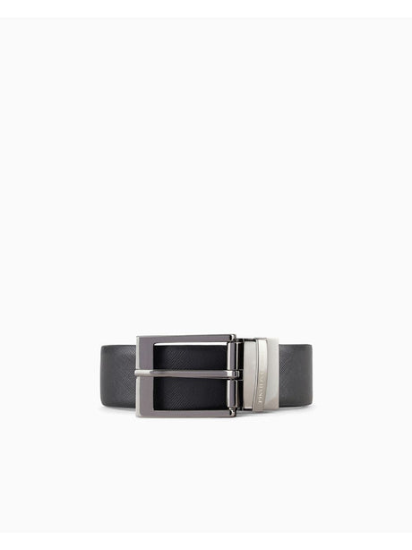 Cinta Armani reversibile in pelle con fibbia rettangolare Uomo - Nero Armani  Angolo dello Sport