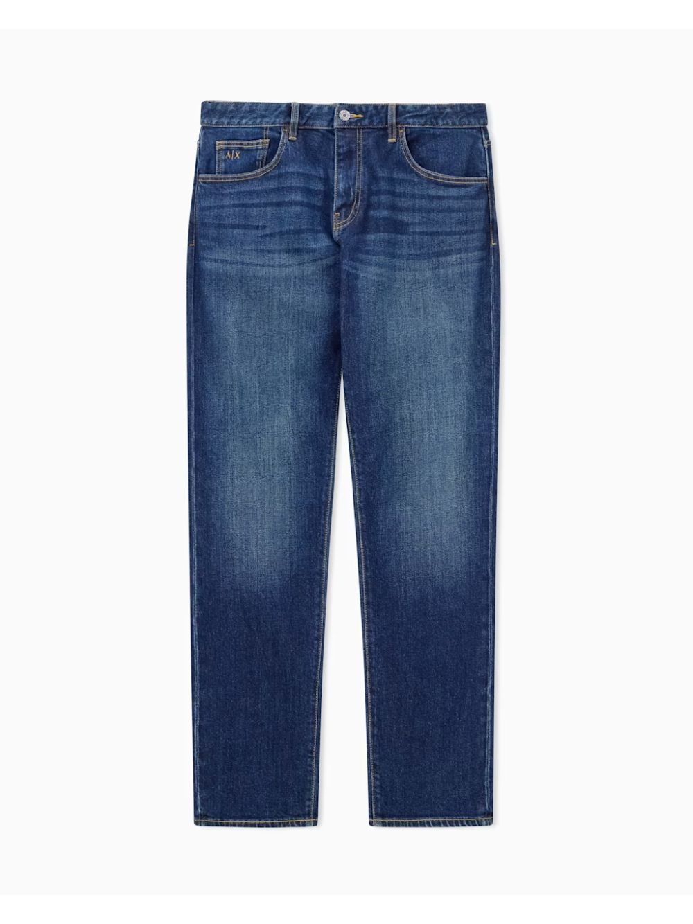 Jeans Armani 5 tasche con cuciture a contrasto Essential Uomo - Denim