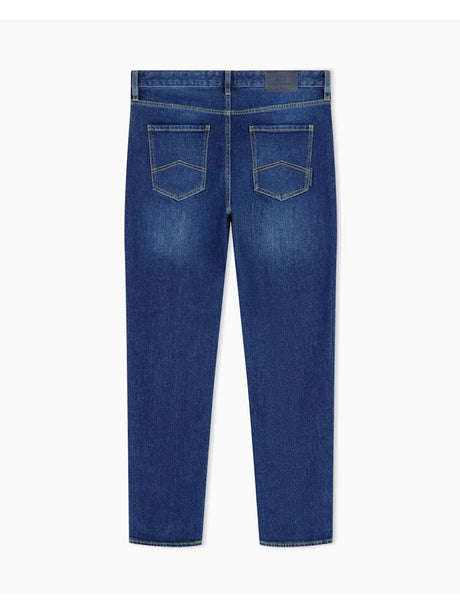 Jeans Armani 5 tasche con cuciture a contrasto Essential Uomo - Denim