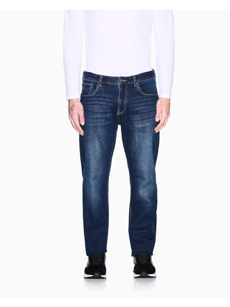 Jeans Armani 5 tasche con cuciture a contrasto Essential Uomo - Denim