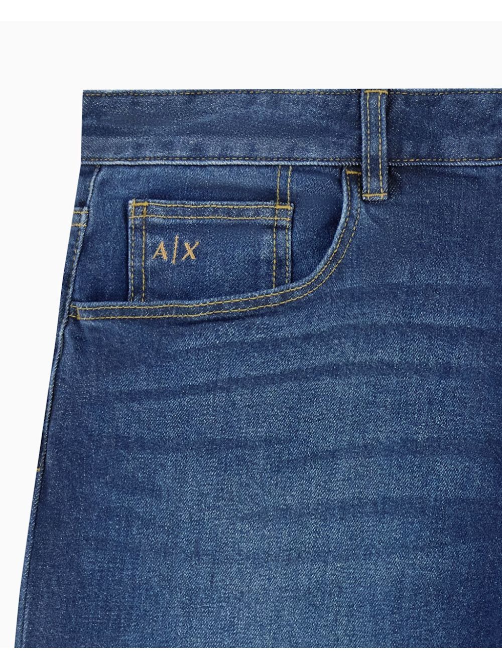 Jeans Armani 5 tasche con cuciture a contrasto Essential Uomo - Denim
