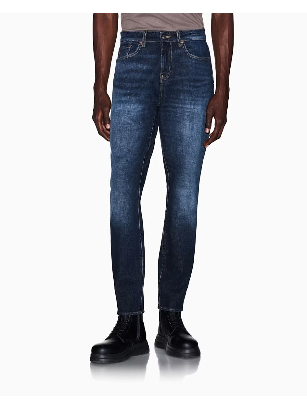 Jeans Armani 5 tasche slim fit di cotone stretch Uomo - Denim