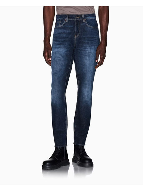 Jeans Armani 5 tasche slim fit di cotone stretch Uomo - Denim