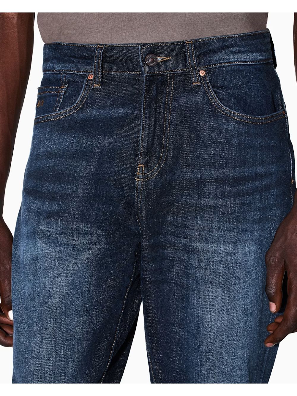 Jeans Armani 5 tasche slim fit di cotone stretch Uomo - Denim