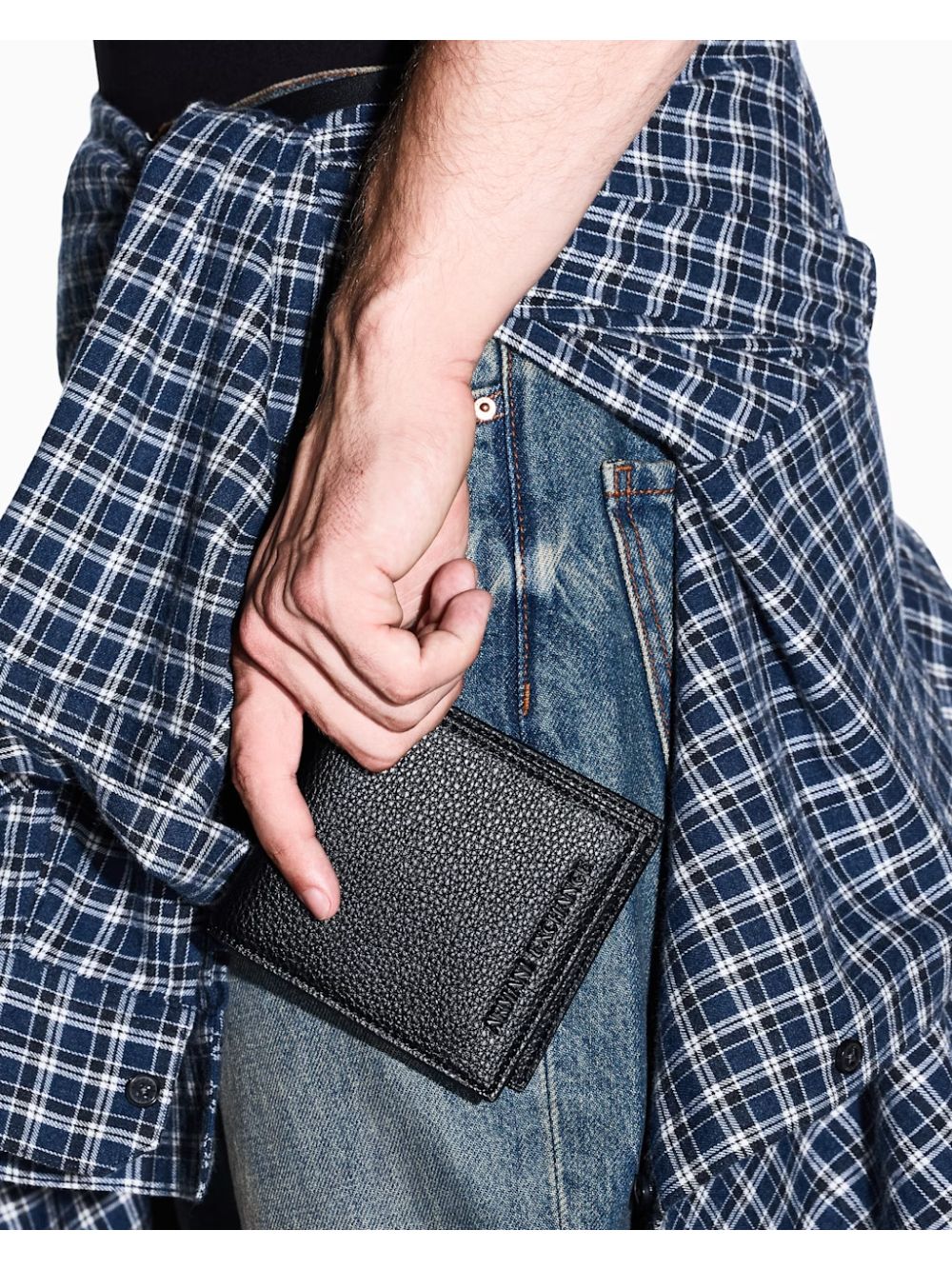 Portafoglio Armani bifold con scomparti per carte Uomo - Nero