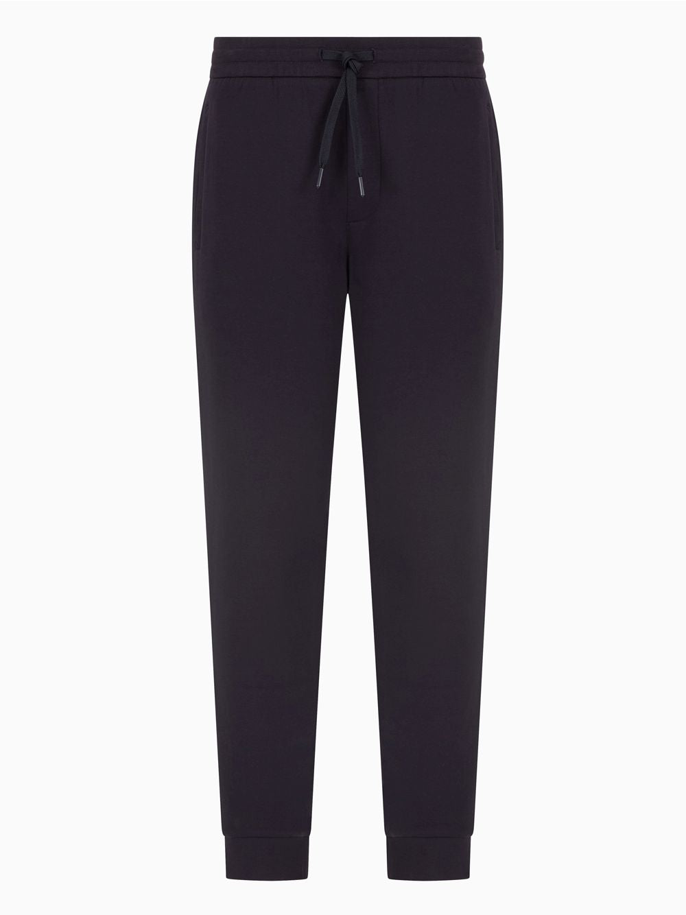 Pantalone Armani jogger in cotone stretch con coulisse Icon Uomo - Navy