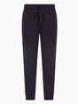 Pantalone Armani jogger in cotone stretch con coulisse Icon Uomo - Navy