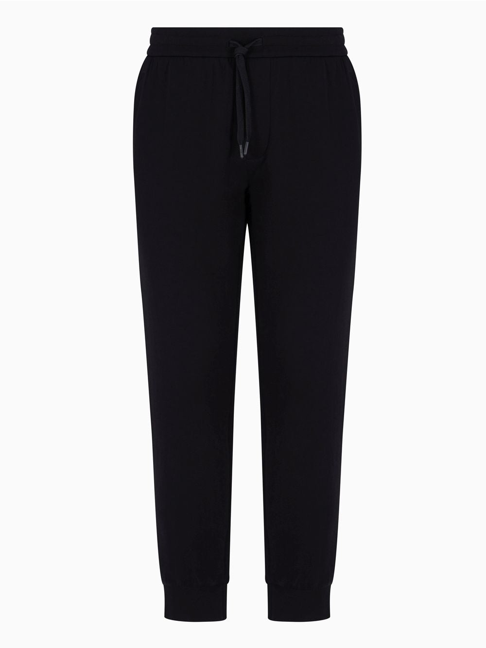 Pantalone Armani jogger in cotone stretch con coulisse Icon Uomo - Nero