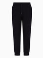 Pantalone Armani jogger in cotone stretch con coulisse Icon Uomo - Nero