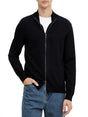 Cardigan Armani con zip a collo alto Uomo - Navy