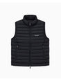 Gilet Armani trapuntato in nylon con collo alto Essential Uomo - Marrone