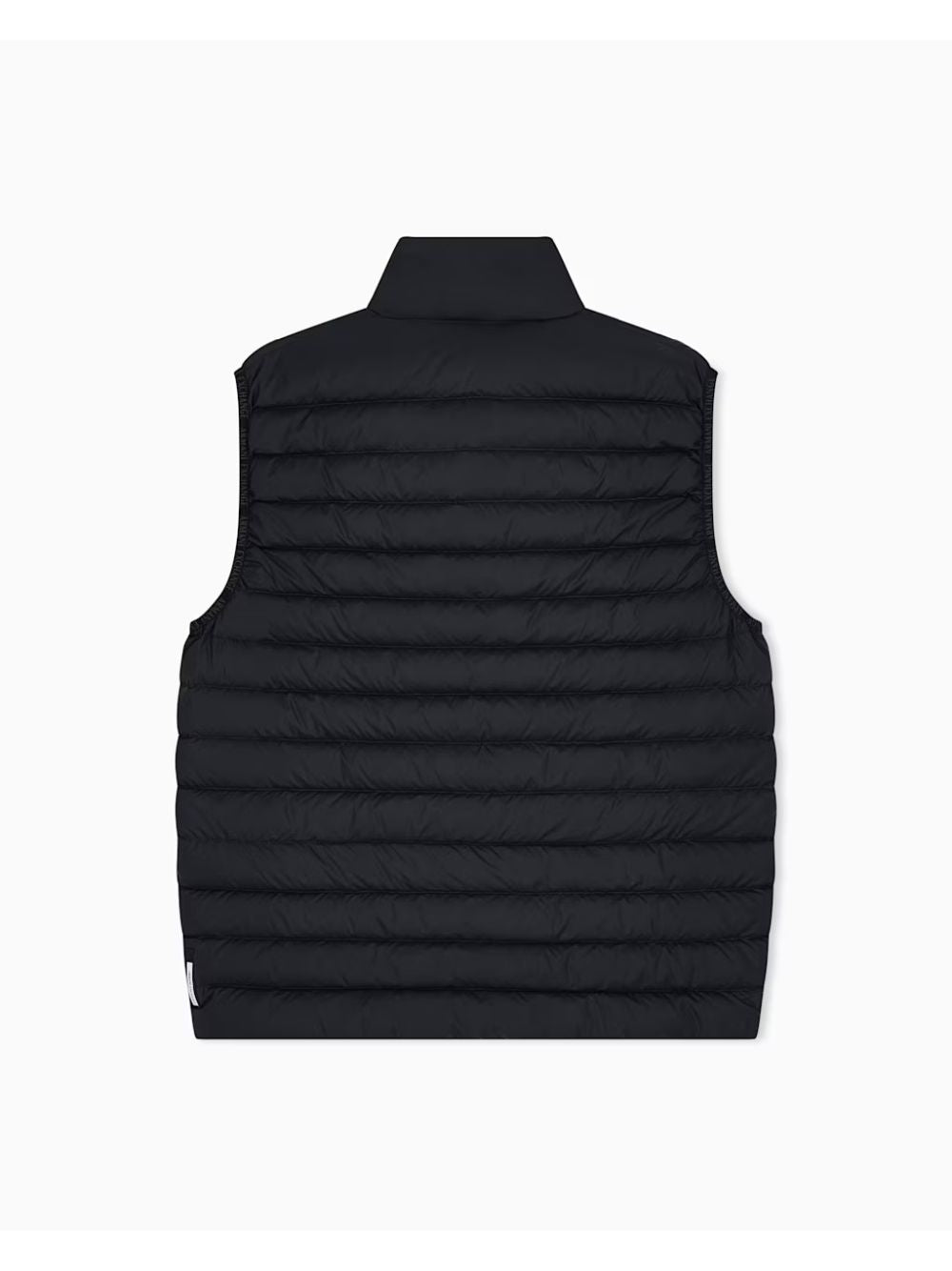 Gilet Armani trapuntato in nylon con collo alto Essential Uomo - Marrone