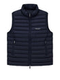 Gilet Armani trapuntato in nylon con collo alto Essential Uomo - Navy