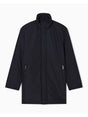 Cappotto Armani lungo con collo alto e zip a scomparsa Essential Uomo - Nero Armani  Angolo dello Sport