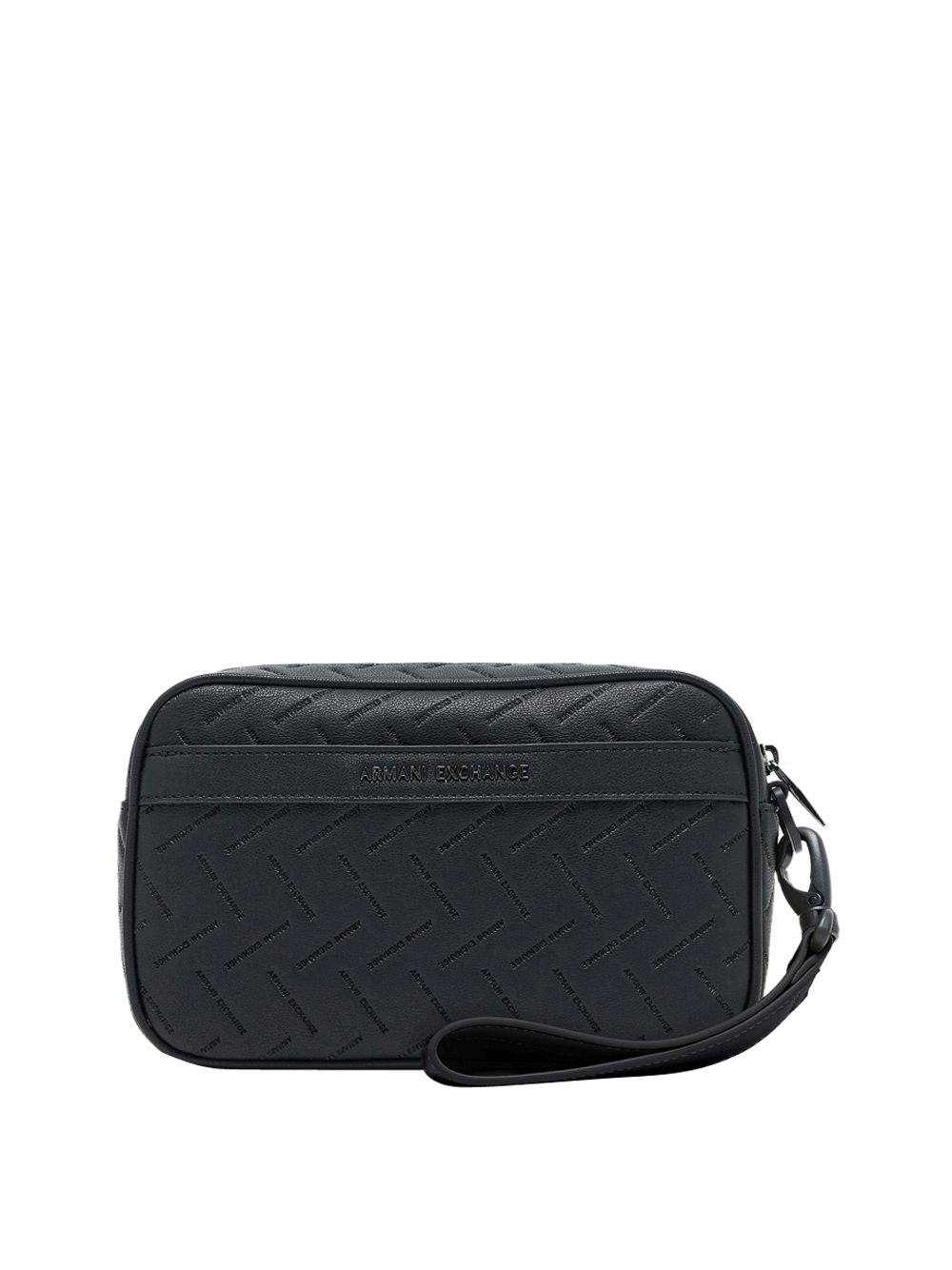 Beauty Case Armani con motivo in rilievo e chiusura con zip Uomo - Nero