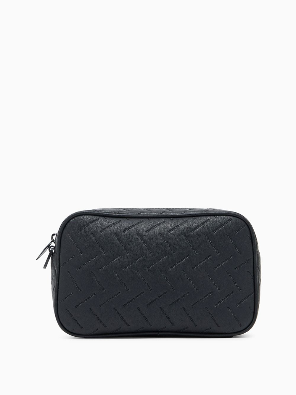 Beauty Case Armani con motivo in rilievo e chiusura con zip Uomo - Nero