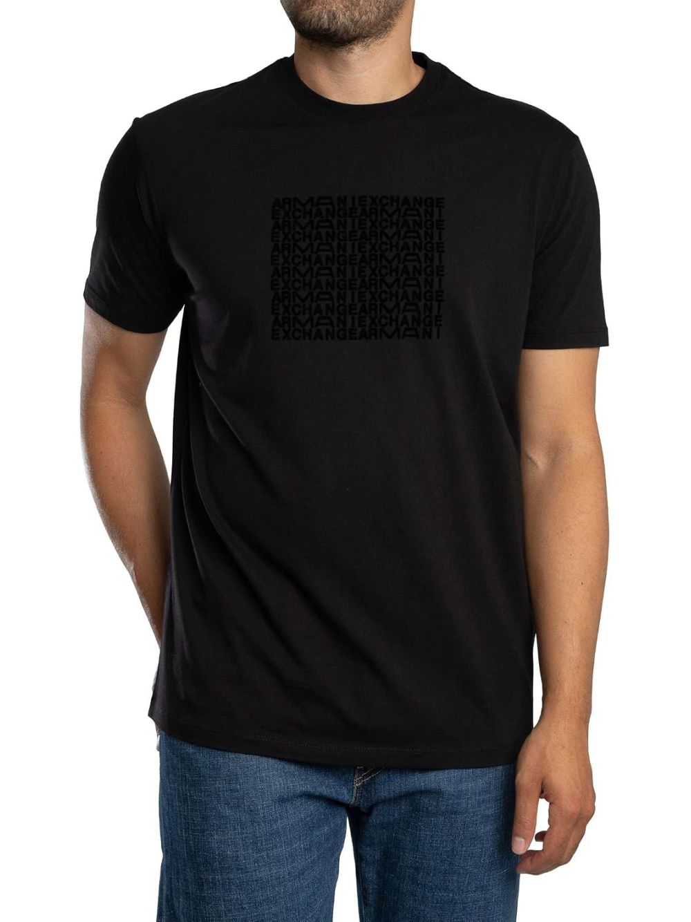 T-shirt Armani vestibilità regular in jersey di cotone Uomo - Nero