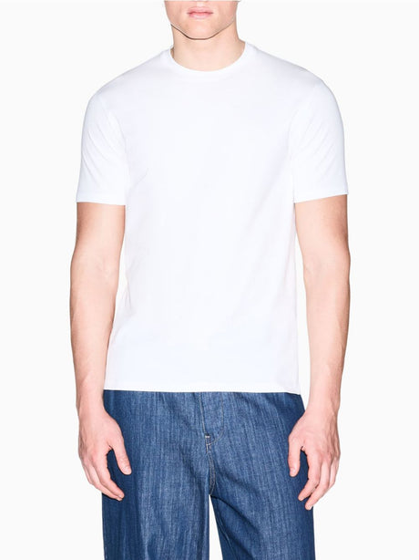 T-shirt Armani a taglio slim in jersey di cotone stretch Uomo - Bianco