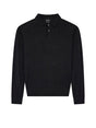 Polo Armani in maglia Crossover in lyocell e lana Uomo - Nero