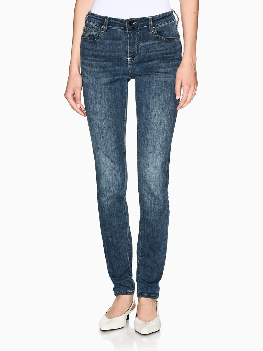 Jeans Armani super skinny lift-up in denim stretch Essential Donna - Denim