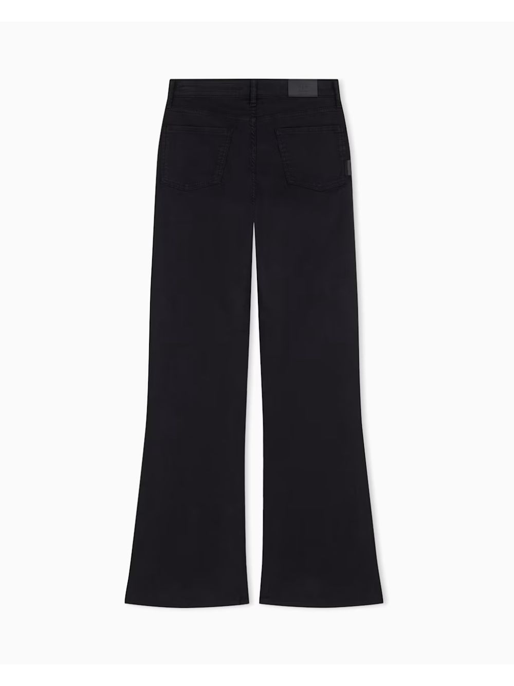 Jeans Armani cinque tasche flare a vita alta in cotone stretch Donna - Nero