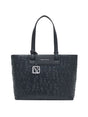 Borsa Armani con logo in rilievo e charm Donna - Nero